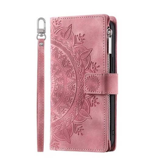 Luxury Zipper Wallet Case for iPhone 16 Pro Max